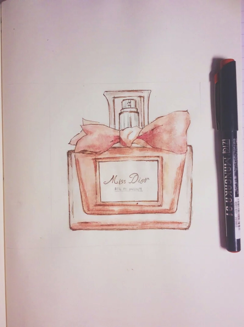 【阿木】手绘miss dior 香水