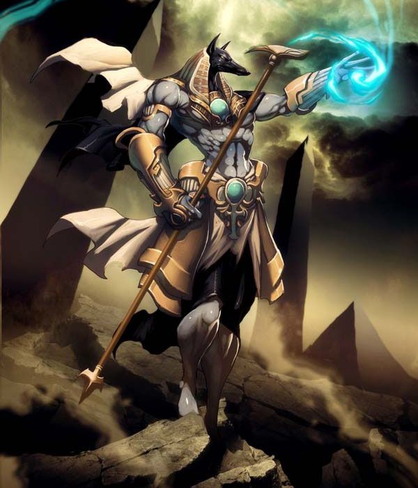 阿努比斯(anubis):导引亡灵之神,护送灵魂通向另一个世界,外形为狼首