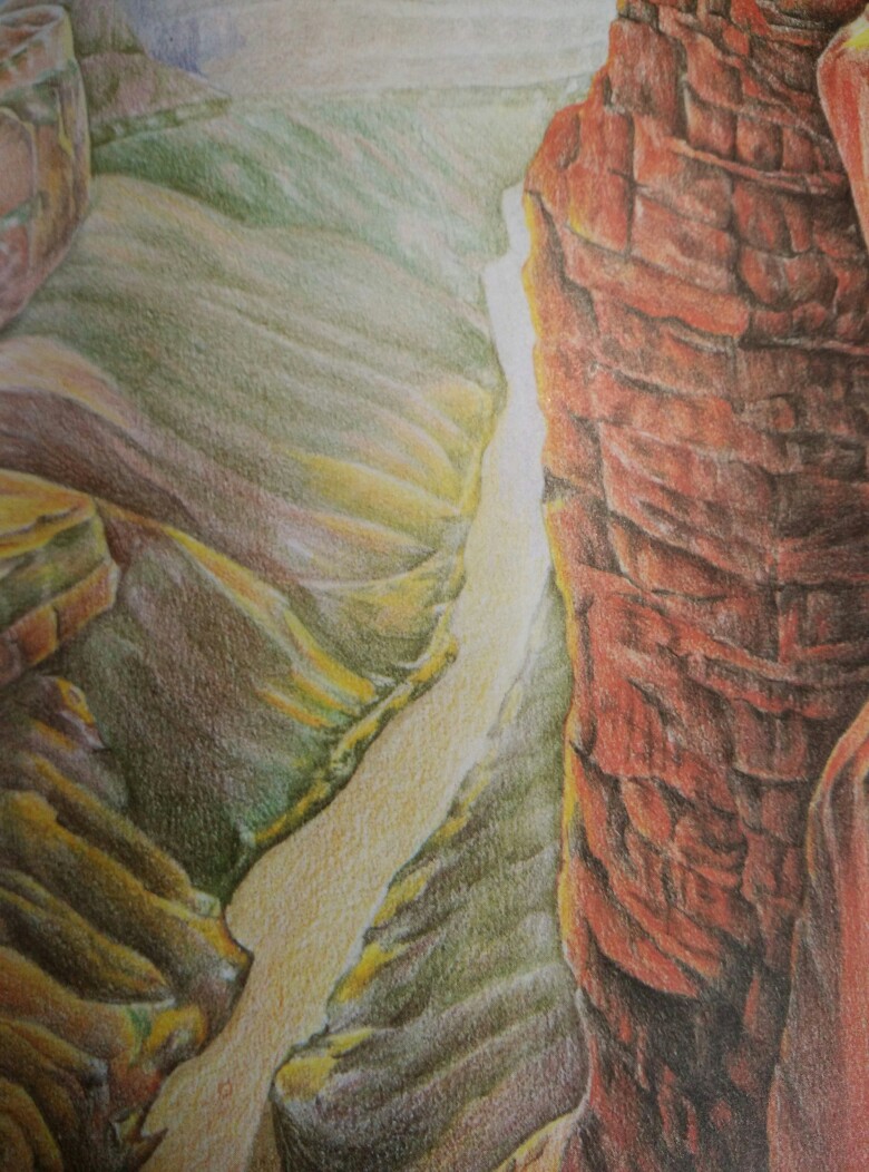 大峡谷简单绘画图片