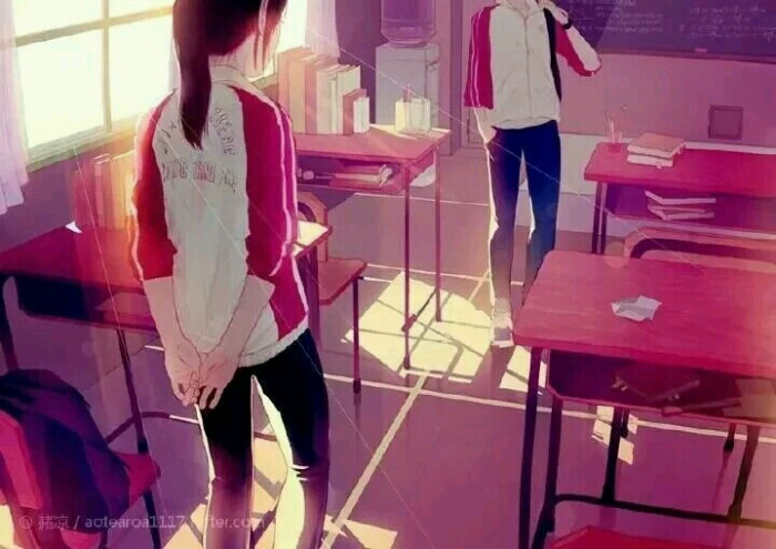 动漫情头原图 二次元 壁纸 教室 恋爱季 [可自截动漫情头]byapside