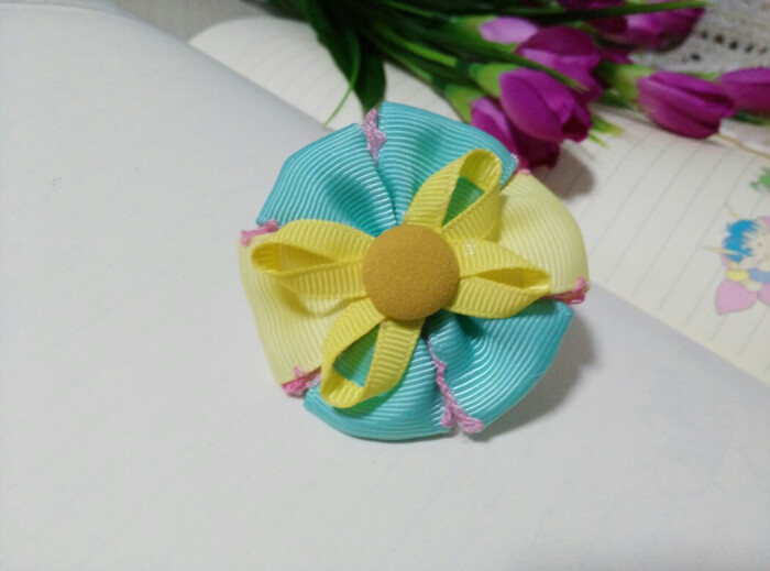 小清新 花朵 儿童款 可爱公主 diy手工蝴蝶结头饰 发卡发夹 发箍