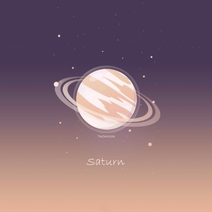 一组可爱星球壁纸 saturn