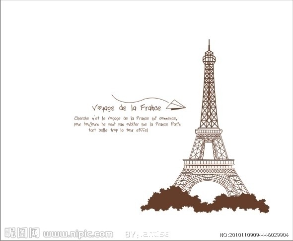 埃菲尔铁塔(法语:la tour eiffel;英语:eiffel tower)矗立在法国巴黎图片