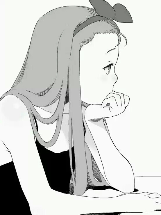 头像黑白女生小a头像卡通女生呆卡通头像萌图片