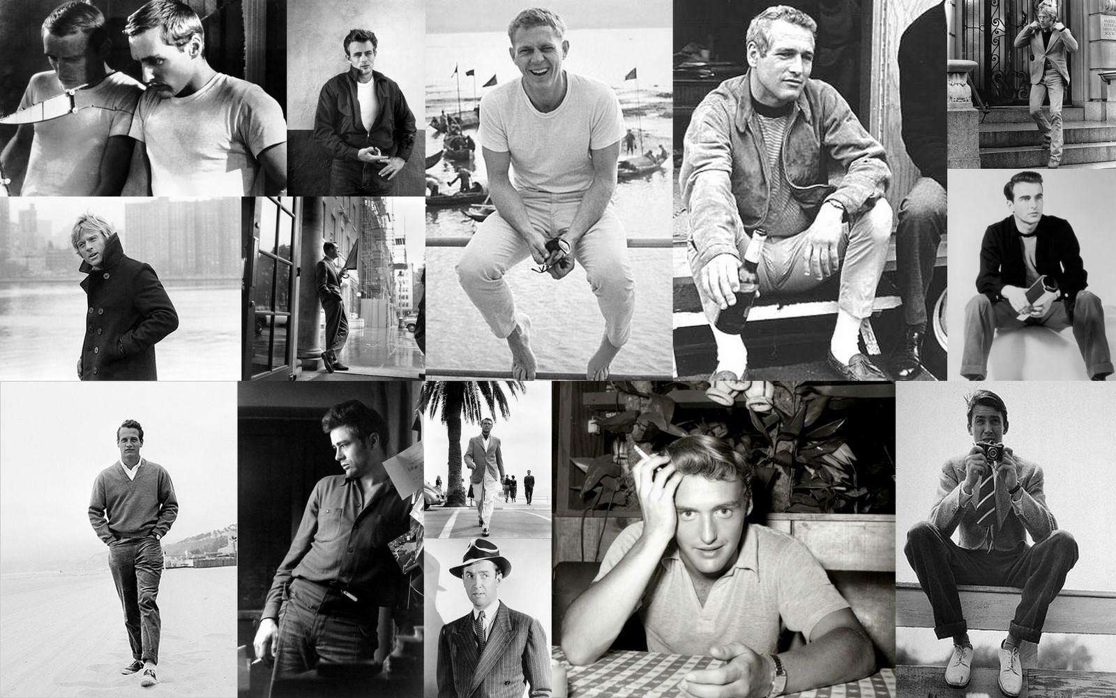 stevehopper solo,patrick o\\'brien clockwise from top left:dennis hopper,james dean,steve mcqueen