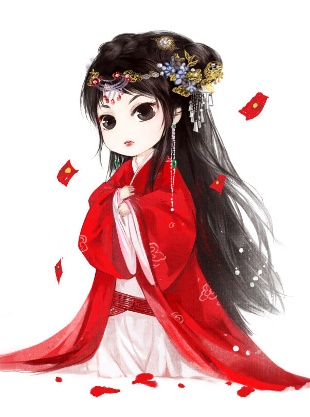 插画~手绘~美男~妖孽~美女~古风场景~古风成双成对~古风情侣~q版古风