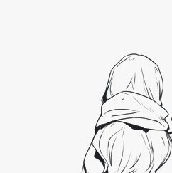 『xp』黑白闺密头像-动漫女头【ps原创图转图吱声水印不影响图片效果