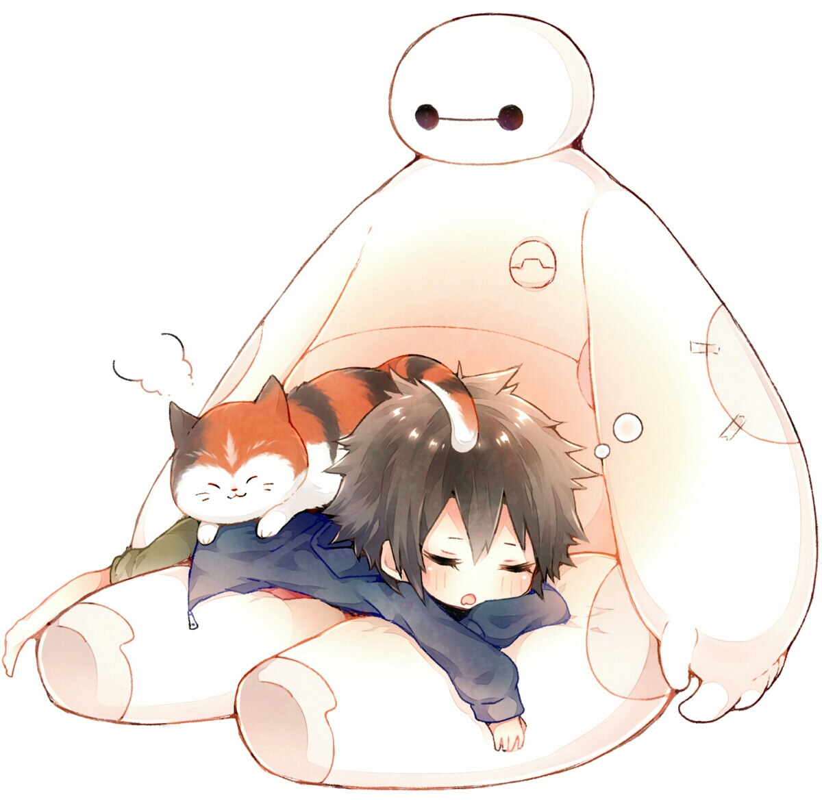 p站 q版 大白 暖心 萌萌哒 可爱 插画