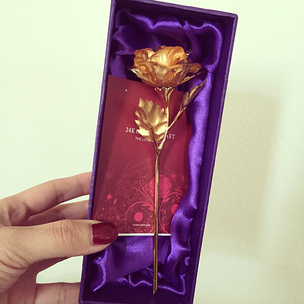 金玫瑰花 24k金箔玫瑰花金玫瑰生日创意七夕情人节礼物送女友老婆