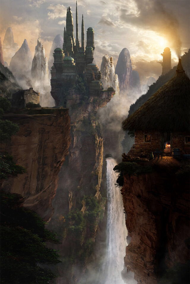 西方绘画_手绘_田园_艺术_插画_插图_美图_iphone壁纸_奇幻梦境_仙境
