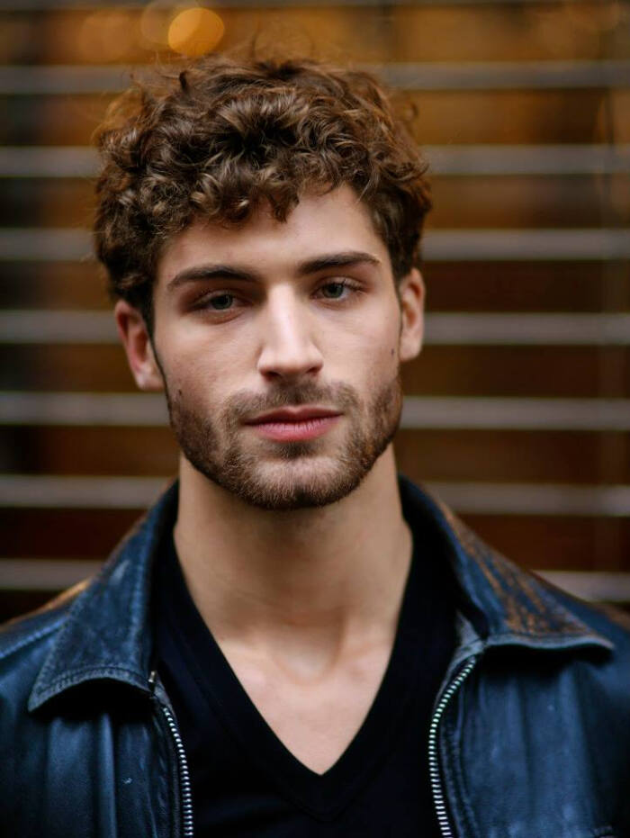 handsome scruffy and bearded young man.