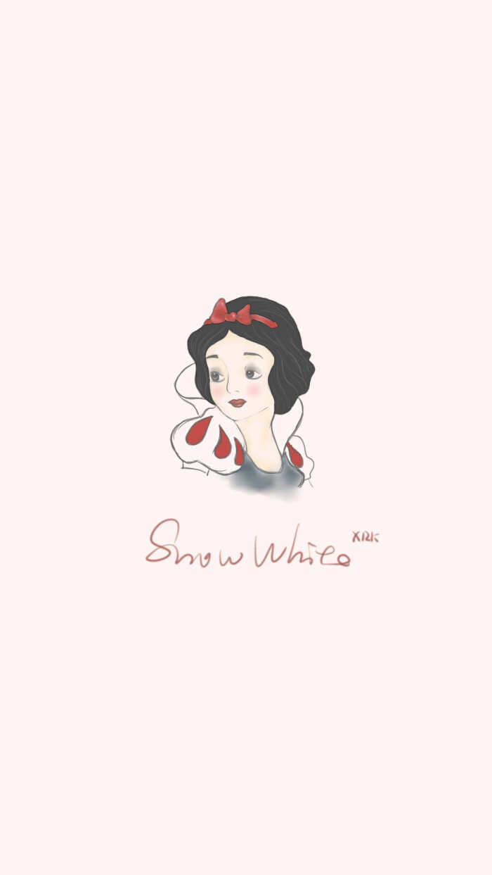 手绘 壁纸 白雪公主平铺##喜欢我的图!