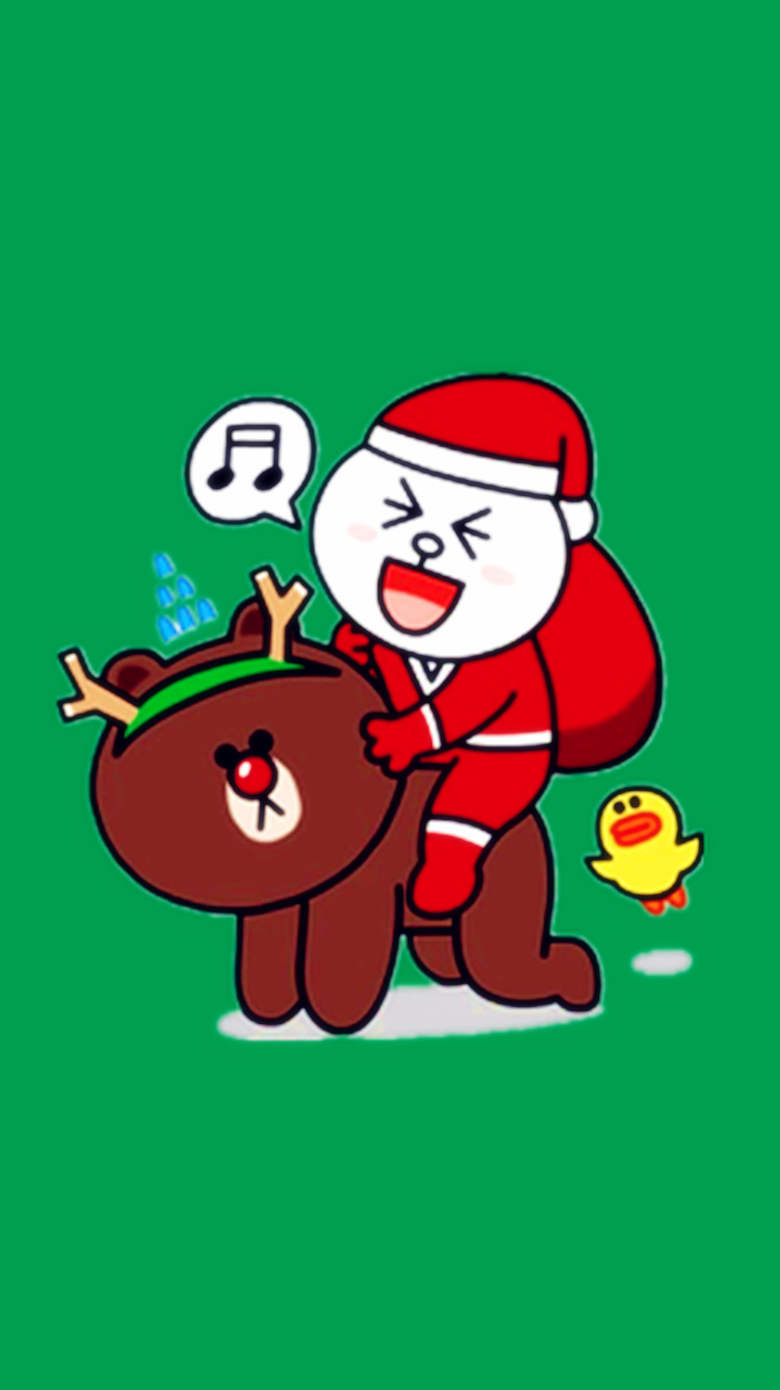 wechat 微信背景 壁纸 简约 锁屏 待机 主题 桌面 line cony brown 可