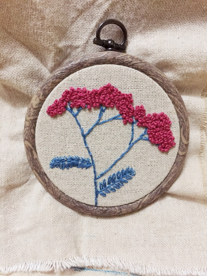 刺绣# 很美的法式结粒绣 zero