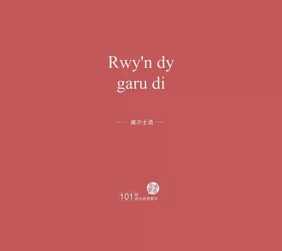 101种语言说我爱你『威尔士语』@怪兽m
