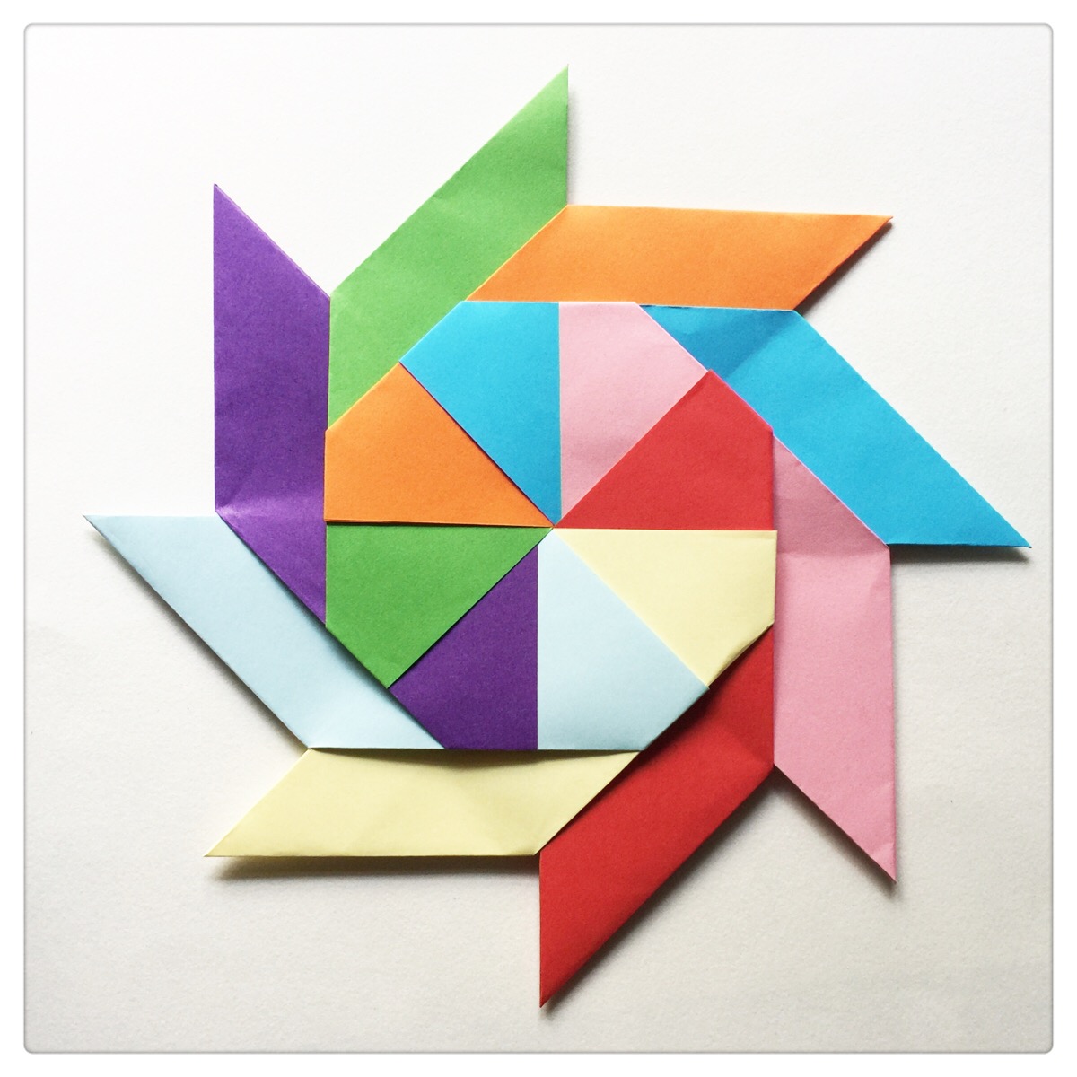 正方形折纸折飞镖图片