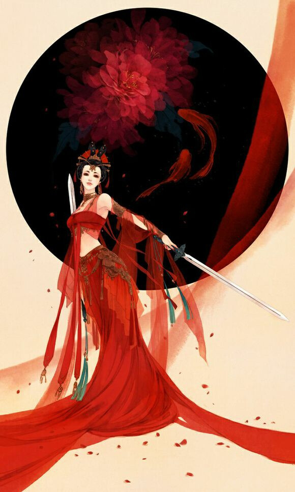 古风 美女 红颜 红衣 舞