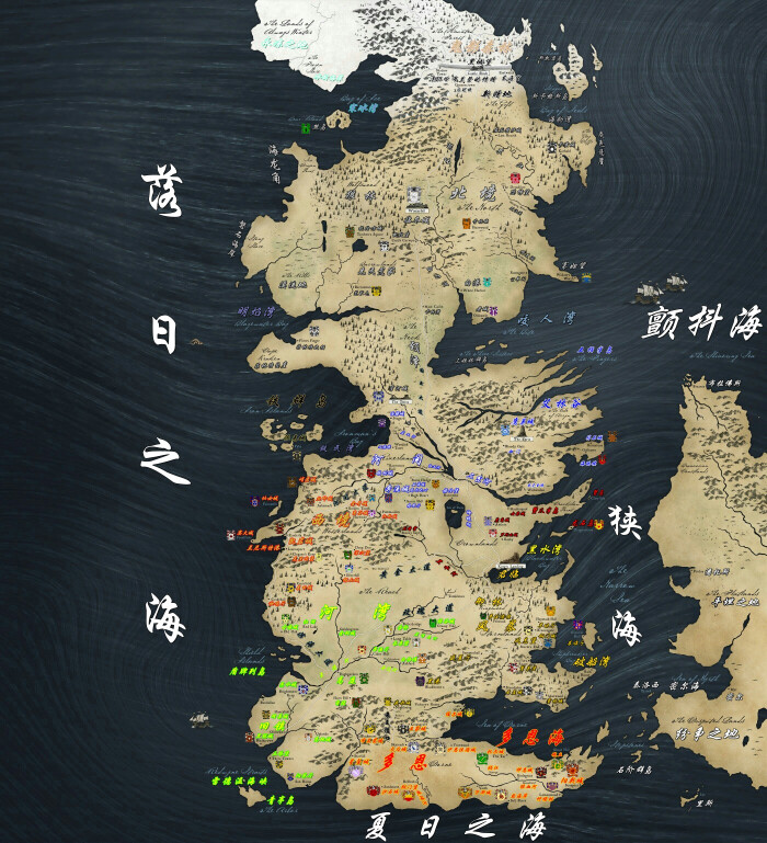 地图,冰与火之歌,权力的游戏