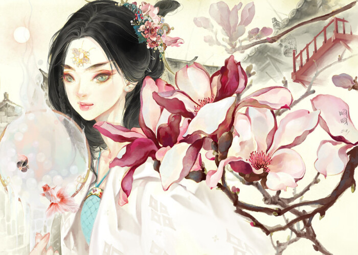 古风桃之夭夭灼灼其华桃妖女子聊斋志异