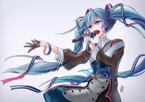 p站 虚拟歌姬 初音未来 双马尾 壁纸 【初音ミク】マジカルミライ2015