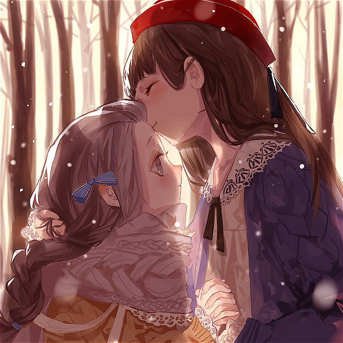 动漫二次元 壁纸 插画 头像 百合 唯美