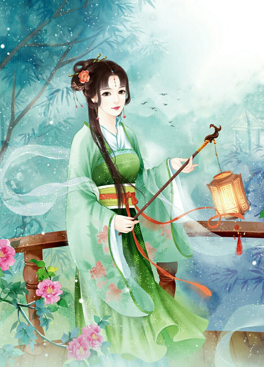 美女美女手绘插画古装古典会所不老,情难绝.v美女重庆古韵古风图片