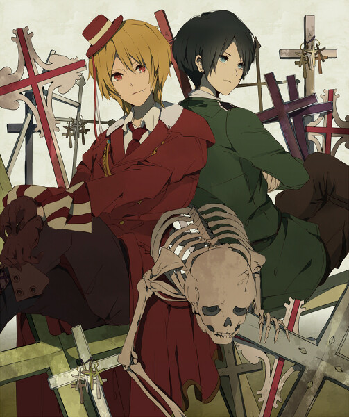 黑塔利亚#aph#罗/马/尼/亚#保/加/利/亚#串刺优格#p站#id=26359314