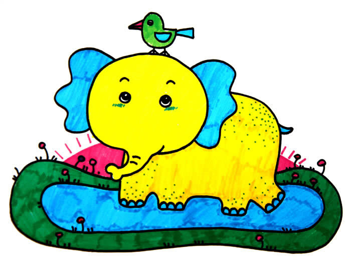 动物 儿童 卡通 小熊 儿童卡通画 动物绘画 动物图片 生物世界 插画