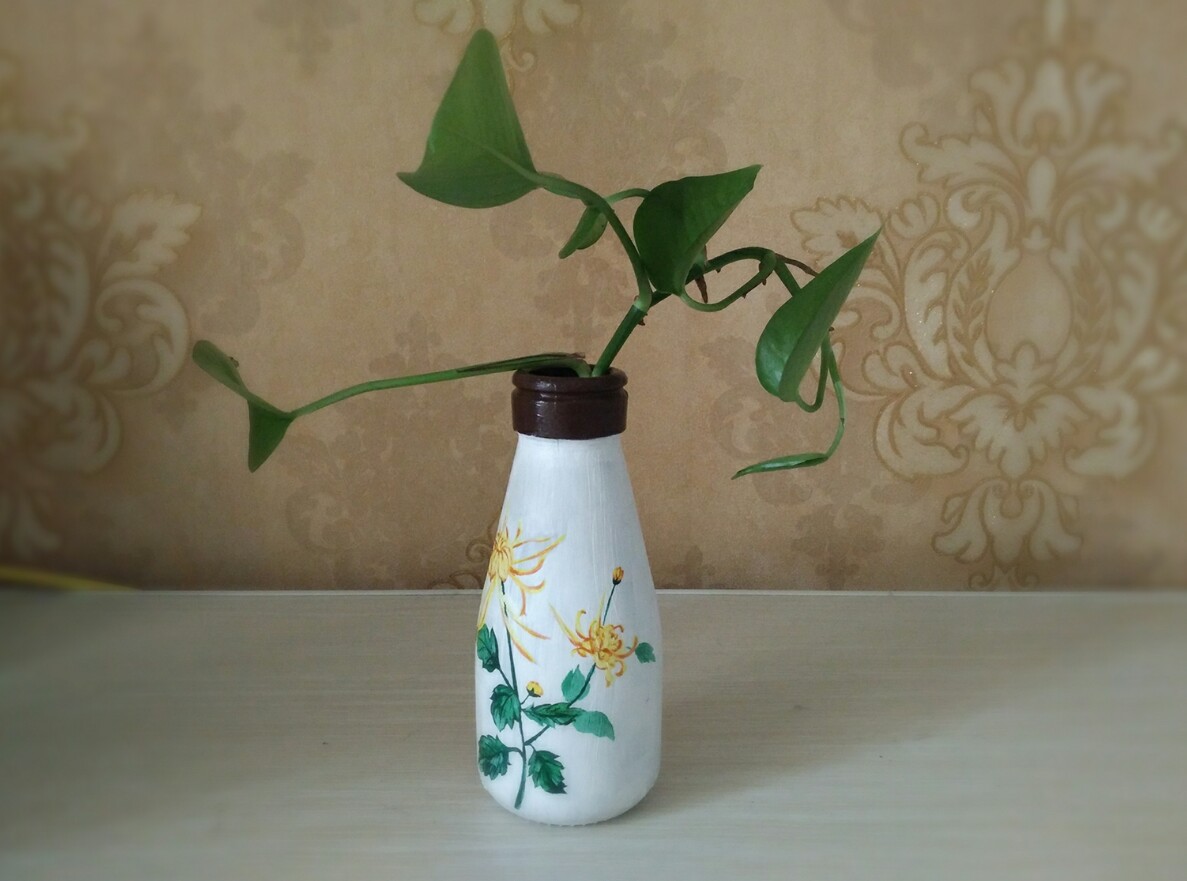 牛奶盒手工制作花瓶图片