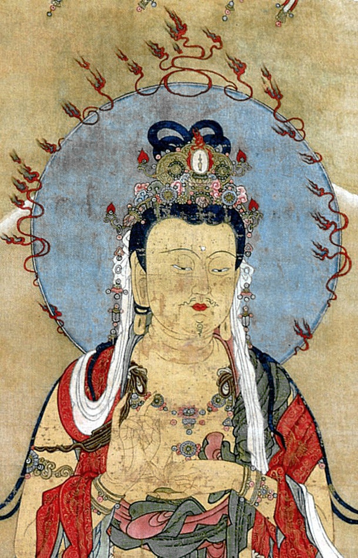 大势至菩萨是西方极乐世界阿弥陀佛的右胁侍者,与阿