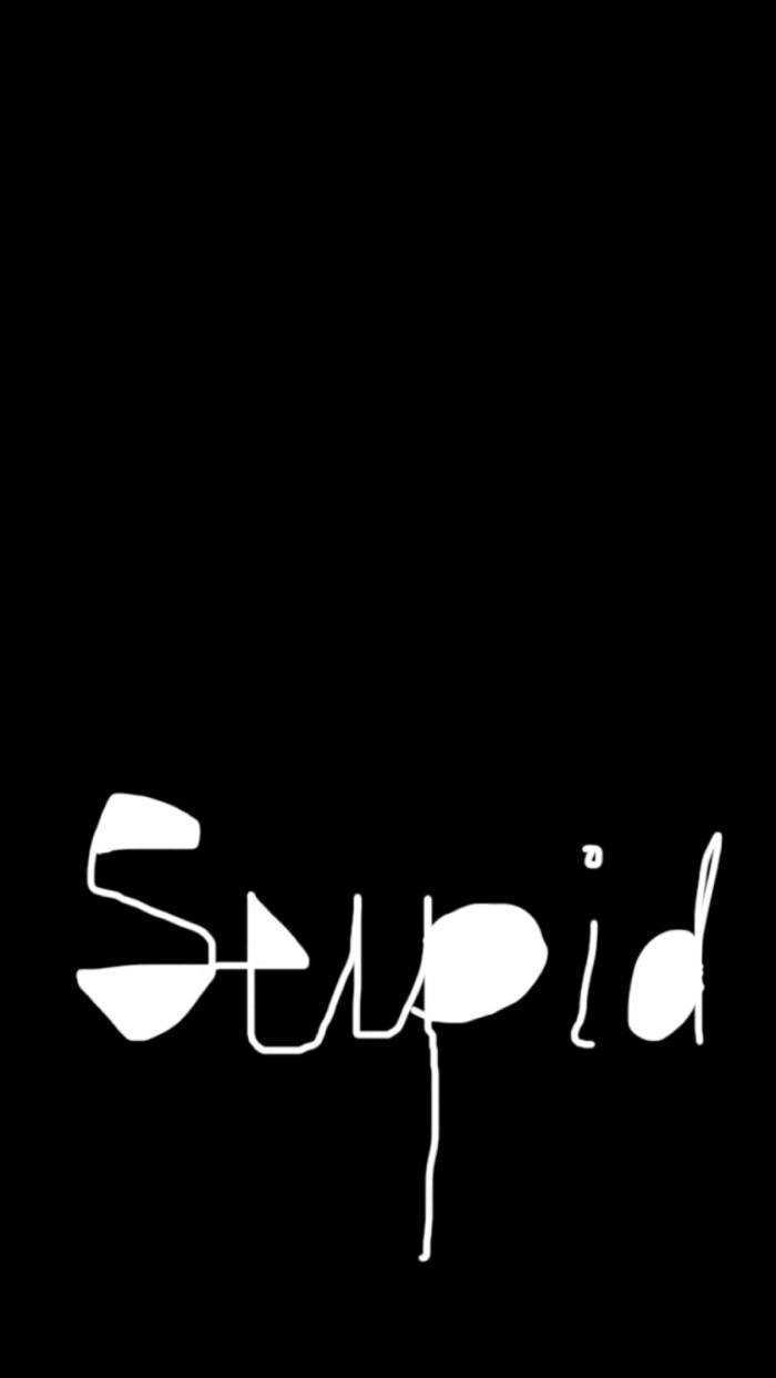 黑色black壁纸系列 stupid