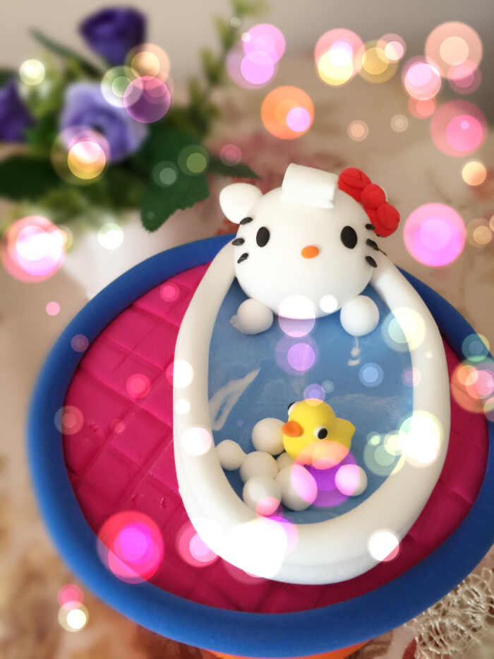 粘土/kitty/洗澡/萌/单图/手作(62)