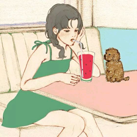 动漫头像女生头像软萌插画清新少女心 …-堆糖,美好