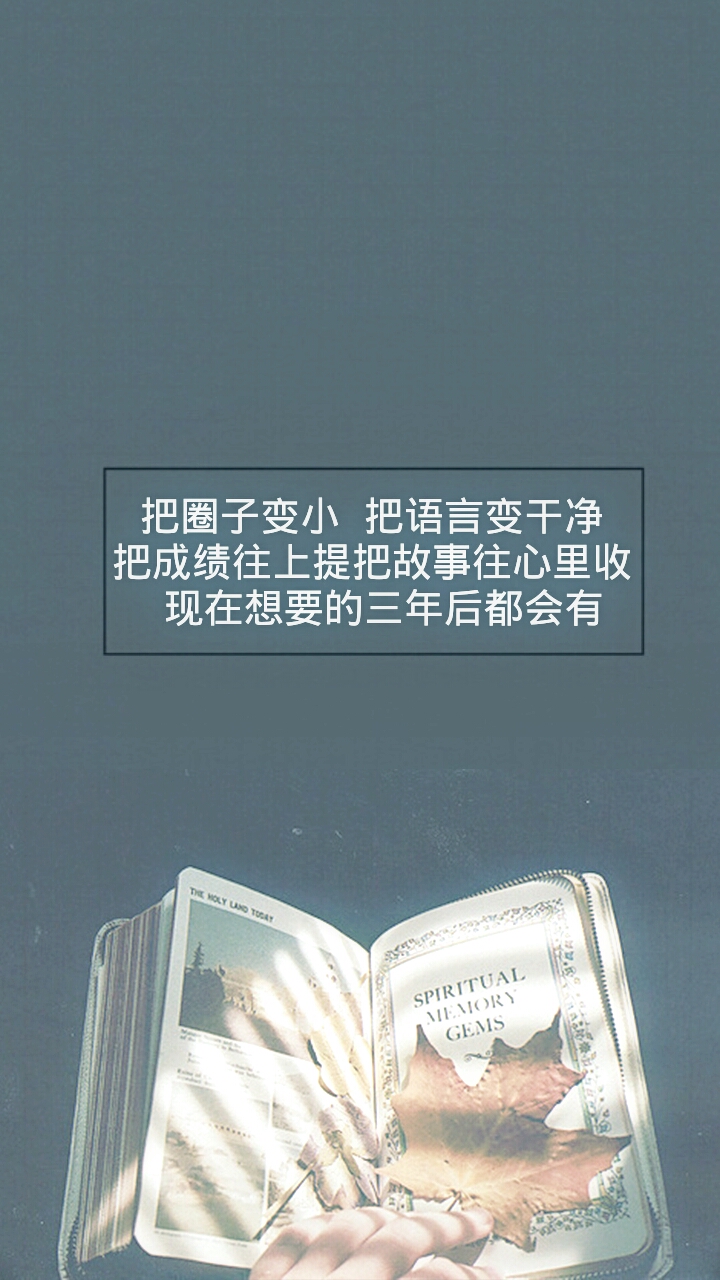 自制手机壁纸 文字 风景 励志 高考 中考 把圈子变小 把语言变干净 把