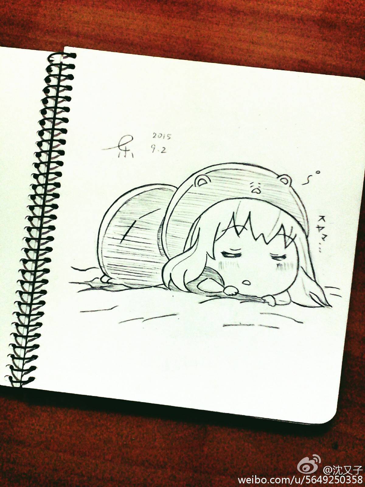 2【铅笔手绘(临摹)干物妹小埋】 听说集齐九个小埋,就可以召唤粗神兽