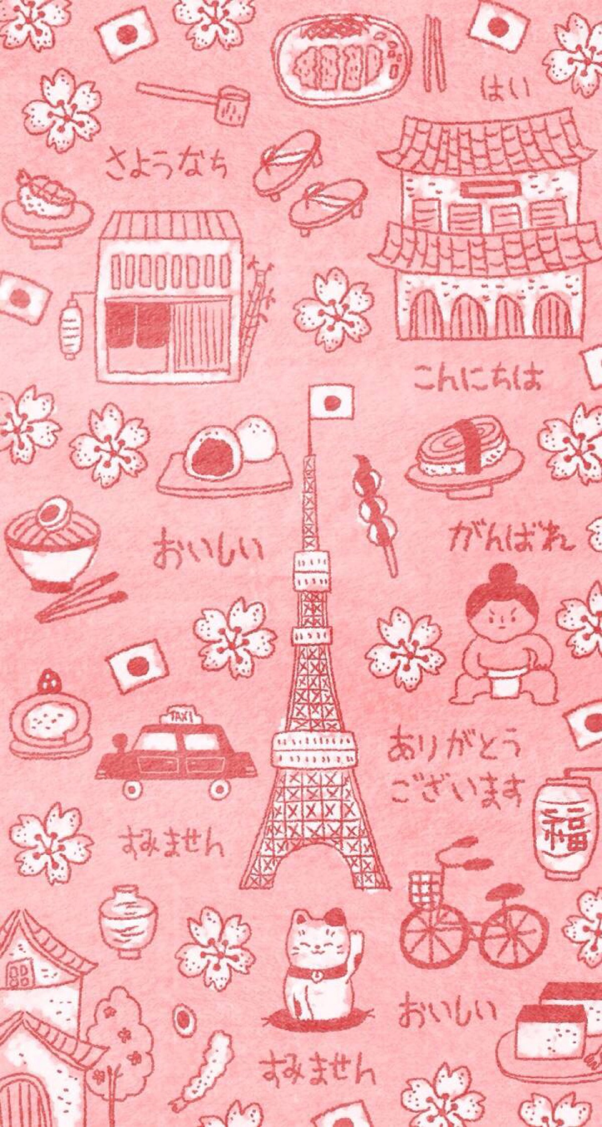 全铺时尚复古插图背景插画iphone壁纸 iphone6壁纸 android壁纸 小
