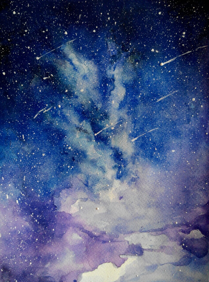 p站 pixiv 插画 唯美 动漫 二次元 手绘 板绘 场景 壁纸 星空 水彩