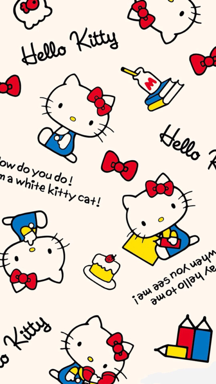 hello Kitty简约,hellokitty壁纸简约 hello kitty 壁纸 平铺