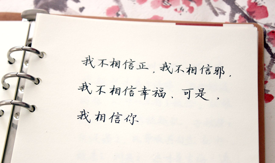 花千骨经典语录:我不相信正,我不相信邪,我不相信幸福,可是,我相信你.