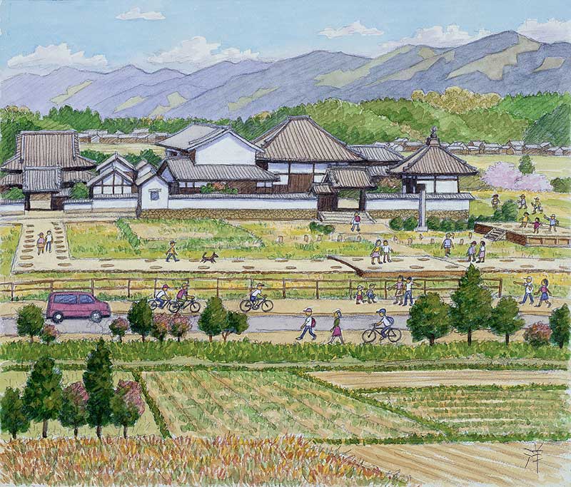 日本插画家辻本洋太朗作品【东京的四季】