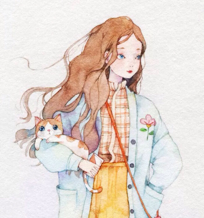 人物水彩--女孩