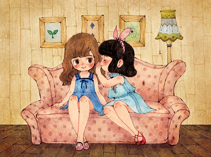 温暖清新风格的生活场景画作,将美好的生活瞬间保存下来,当岁月过往