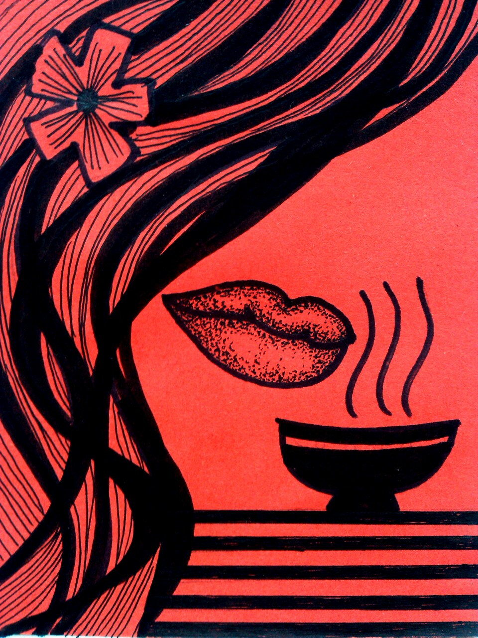 巧手精灵的装饰画作品《慢生活》.