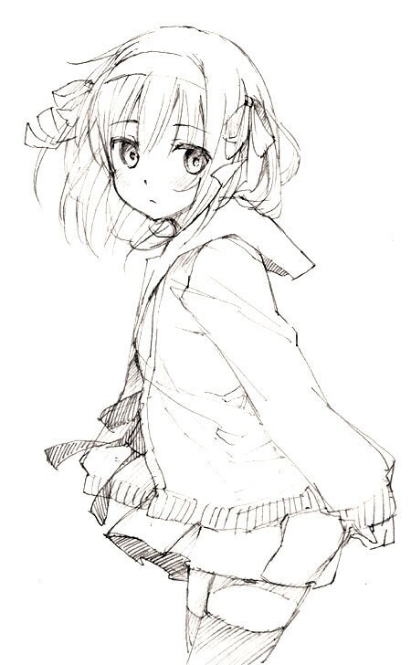 漫画人物线搞 黑白 侵删致歉