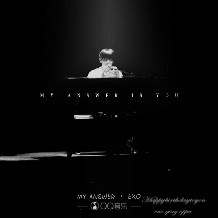 歌词海报-my answer exo