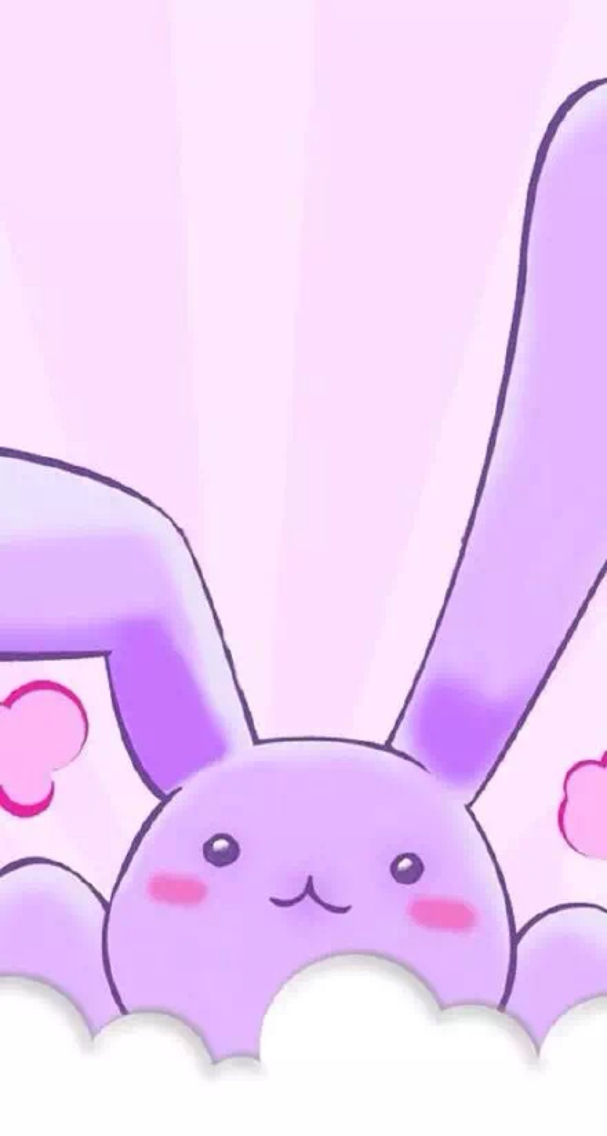 紫色系可爱壁纸 兔子图片