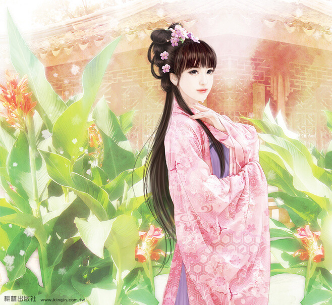 手绘古代美女.