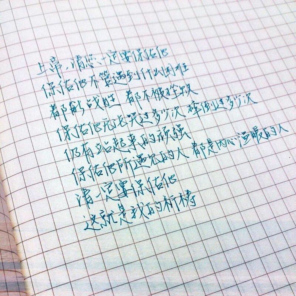 上帝,请一定要保佑他.