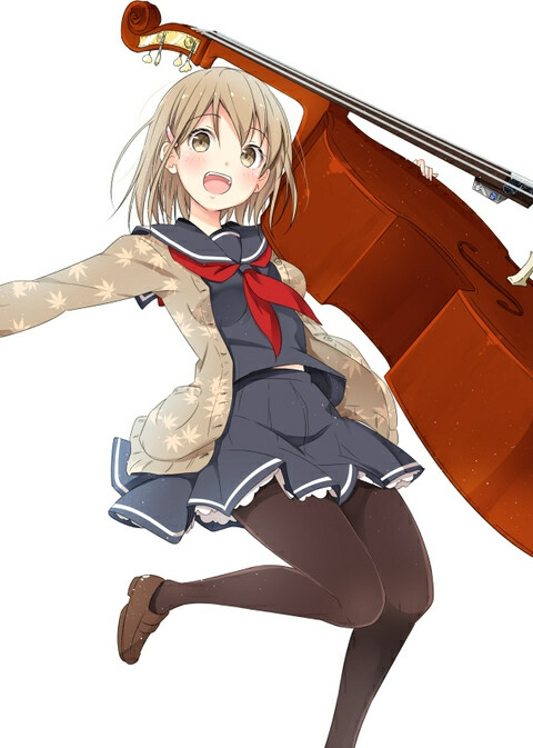 动漫 美少女 水手服 大提琴 p站