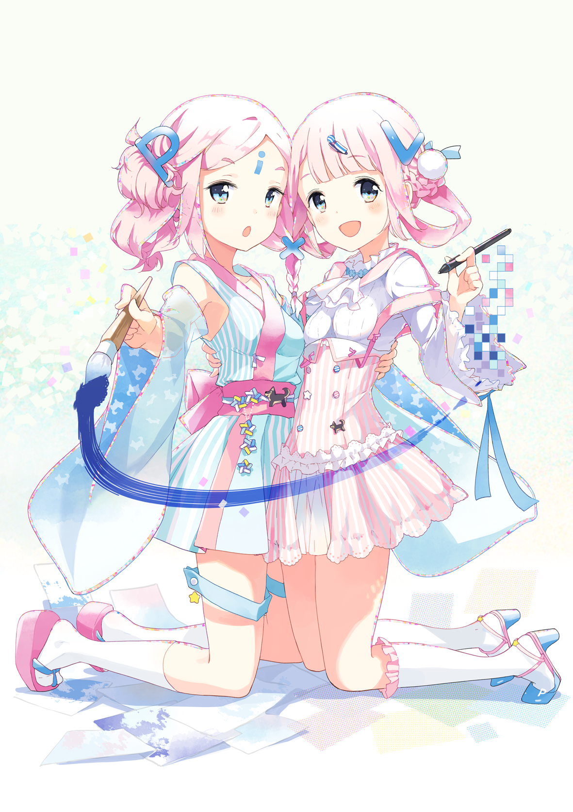 服装控(/ω)〗pixiv画师【tiv】插画【ピクシブたん】闺蜜头像原图